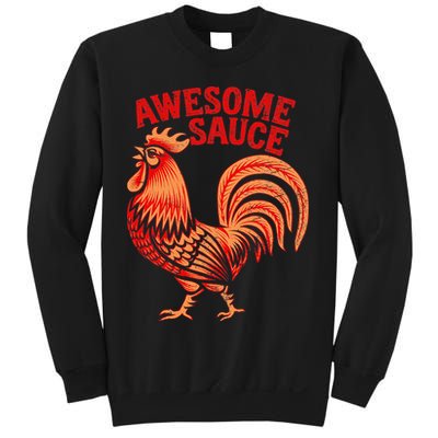 Awesome Sauce With Picture Of Rooster Sweatshirt