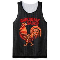 Awesome Sauce With Picture Of Rooster Mesh Reversible Basketball Jersey Tank