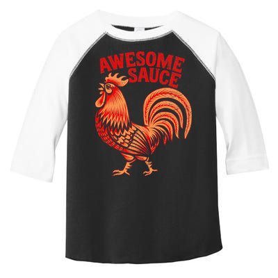 Awesome Sauce With Picture Of Rooster Toddler Fine Jersey T-Shirt