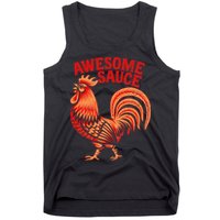 Awesome Sauce With Picture Of Rooster Tank Top