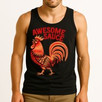Awesome Sauce With Picture Of Rooster Tank Top