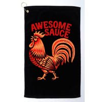 Awesome Sauce With Picture Of Rooster Golf Towel