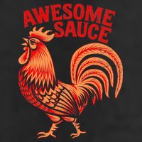 Awesome Sauce With Picture Of Rooster Golf Towel