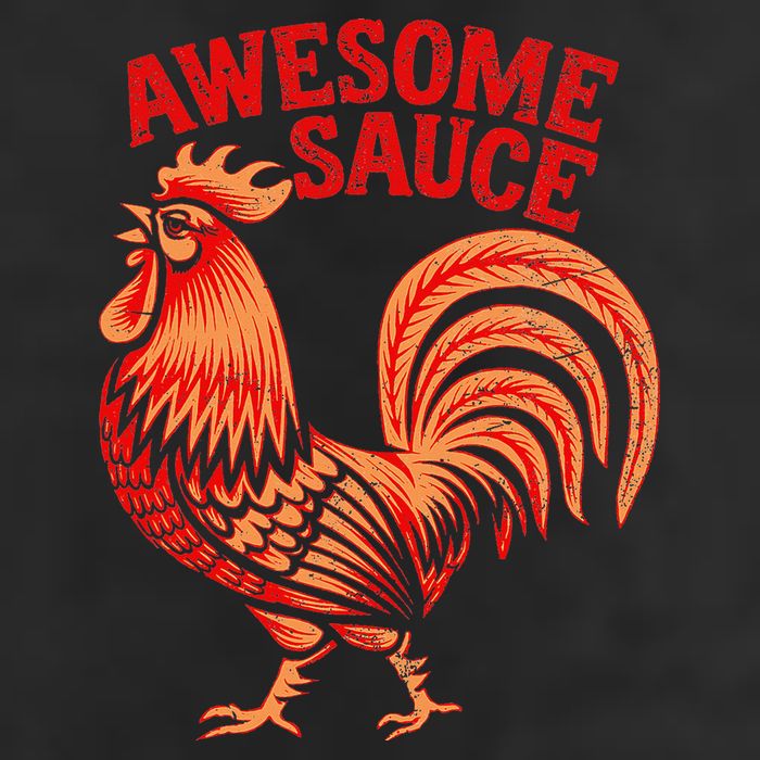 Awesome Sauce With Picture Of Rooster Golf Towel