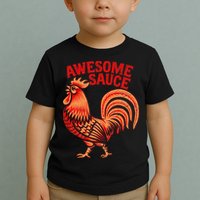 Awesome Sauce With Picture Of Rooster Toddler T-Shirt