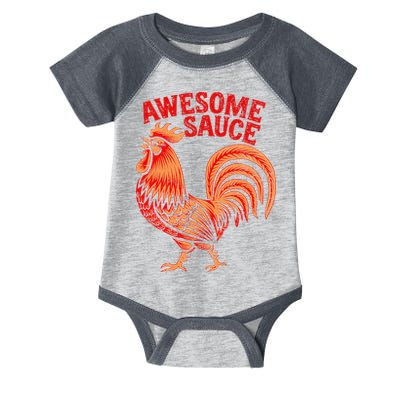 Awesome Sauce With Picture Of Rooster Infant Baby Jersey Bodysuit