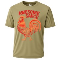 Awesome Sauce With Picture Of Rooster Performance Shirt