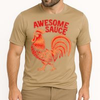 Awesome Sauce With Picture Of Rooster Performance Shirt