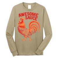 Awesome Sauce With Picture Of Rooster Long Sleeve Shirt