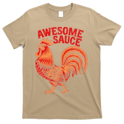 Awesome Sauce With Picture Of Rooster T-Shirt