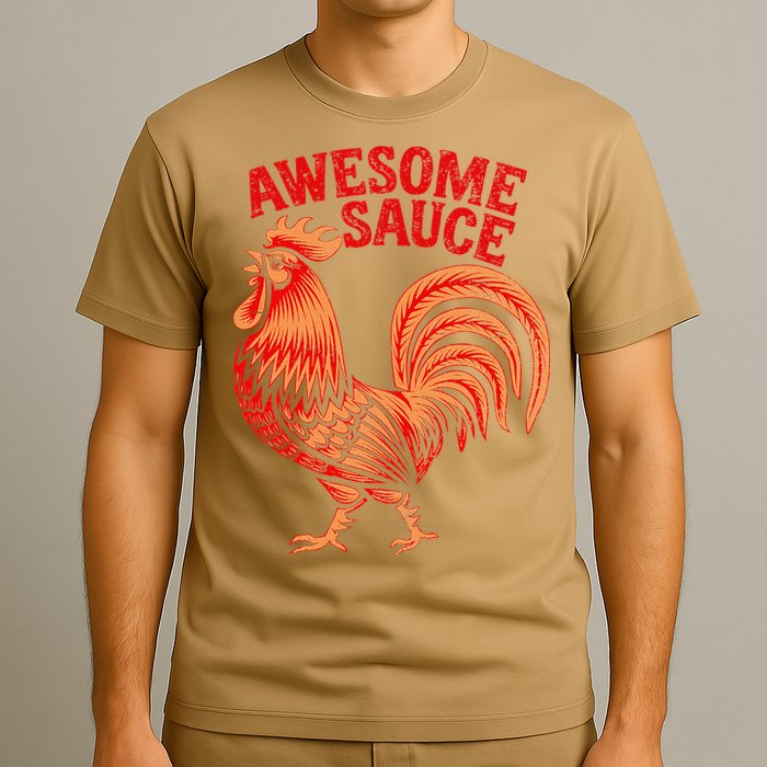 Awesome Sauce With Picture Of Rooster T-Shirt