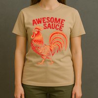 Awesome Sauce With Picture Of Rooster T-Shirt