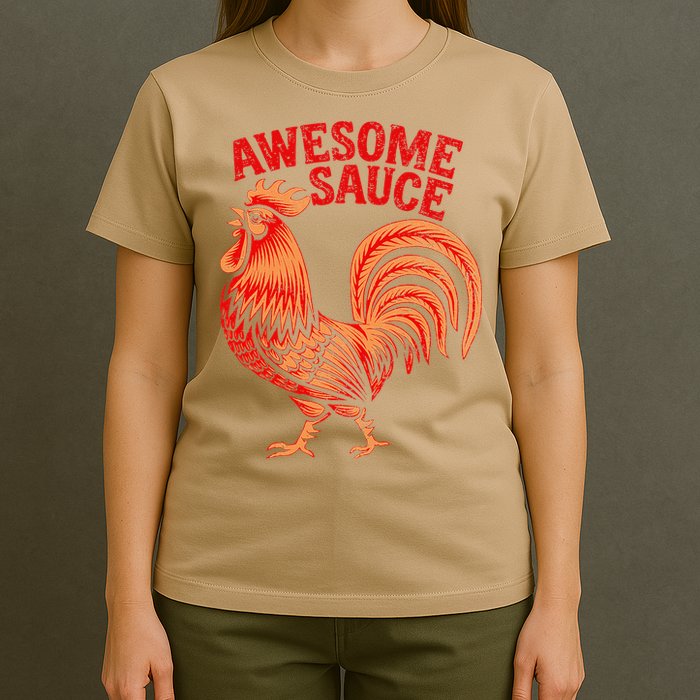 Awesome Sauce With Picture Of Rooster T-Shirt