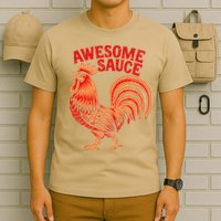 Awesome Sauce With Picture Of Rooster T-Shirt