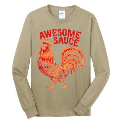 Awesome Sauce With Picture Of Rooster Tall Long Sleeve T-Shirt