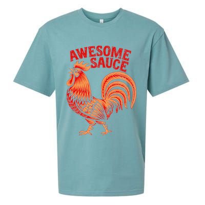 Awesome Sauce With Picture Of Rooster Sueded Cloud Jersey T-Shirt