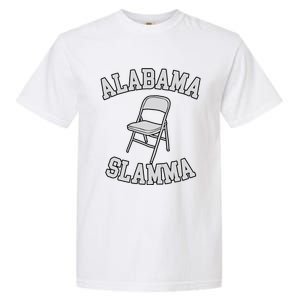 Alabama Slamma White Folding Chair Alabama Brawl River Boat Braw Garment-Dyed Heavyweight T-Shirt