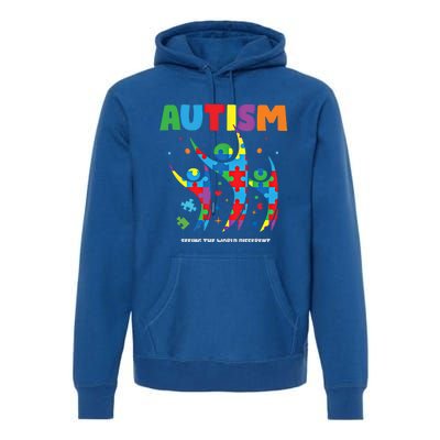 Autism Seeing World Different Autistic Autism Awareness Gift Premium Hoodie