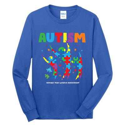 Autism Seeing World Different Autistic Autism Awareness Gift Tall Long Sleeve T-Shirt