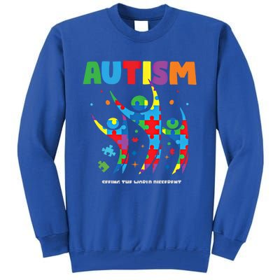 Autism Seeing World Different Autistic Autism Awareness Gift Tall Sweatshirt