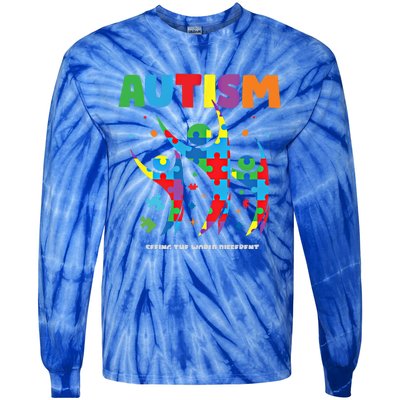 Autism Seeing World Different Autistic Autism Awareness Gift Tie-Dye Long Sleeve Shirt