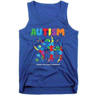 Autism Seeing World Different Autistic Autism Awareness Gift Tank Top