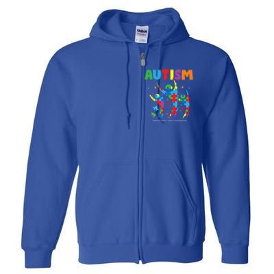 Autism Seeing World Different Autistic Autism Awareness Gift Full Zip Hoodie