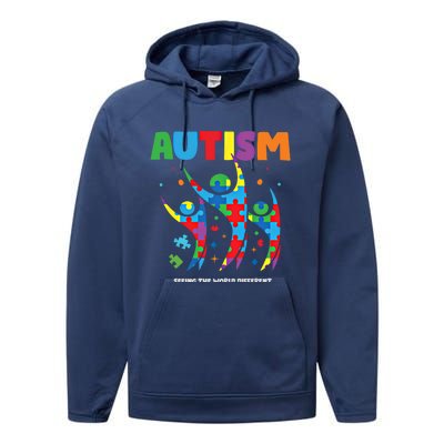 Autism Seeing World Different Autistic Autism Awareness Gift Performance Fleece Hoodie