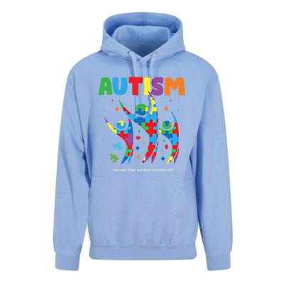 Autism Seeing World Different Autistic Autism Awareness Gift Unisex Surf Hoodie