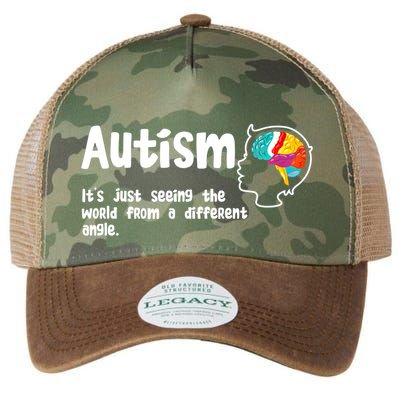 Autism Seeing World From Different Angle Autistic Awareness Gift Legacy Tie Dye Trucker Hat