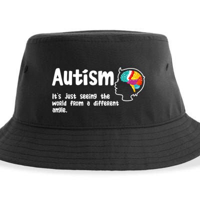 Autism Seeing World From Different Angle Autistic Awareness Gift Sustainable Bucket Hat