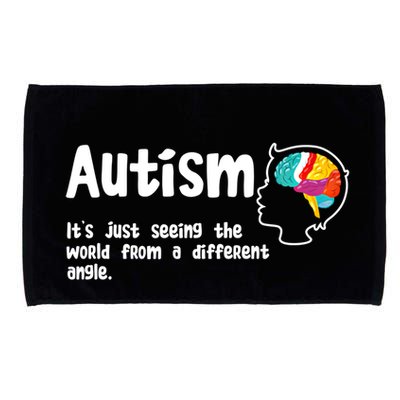 Autism Seeing World From Different Angle Autistic Awareness Gift Microfiber Hand Towel