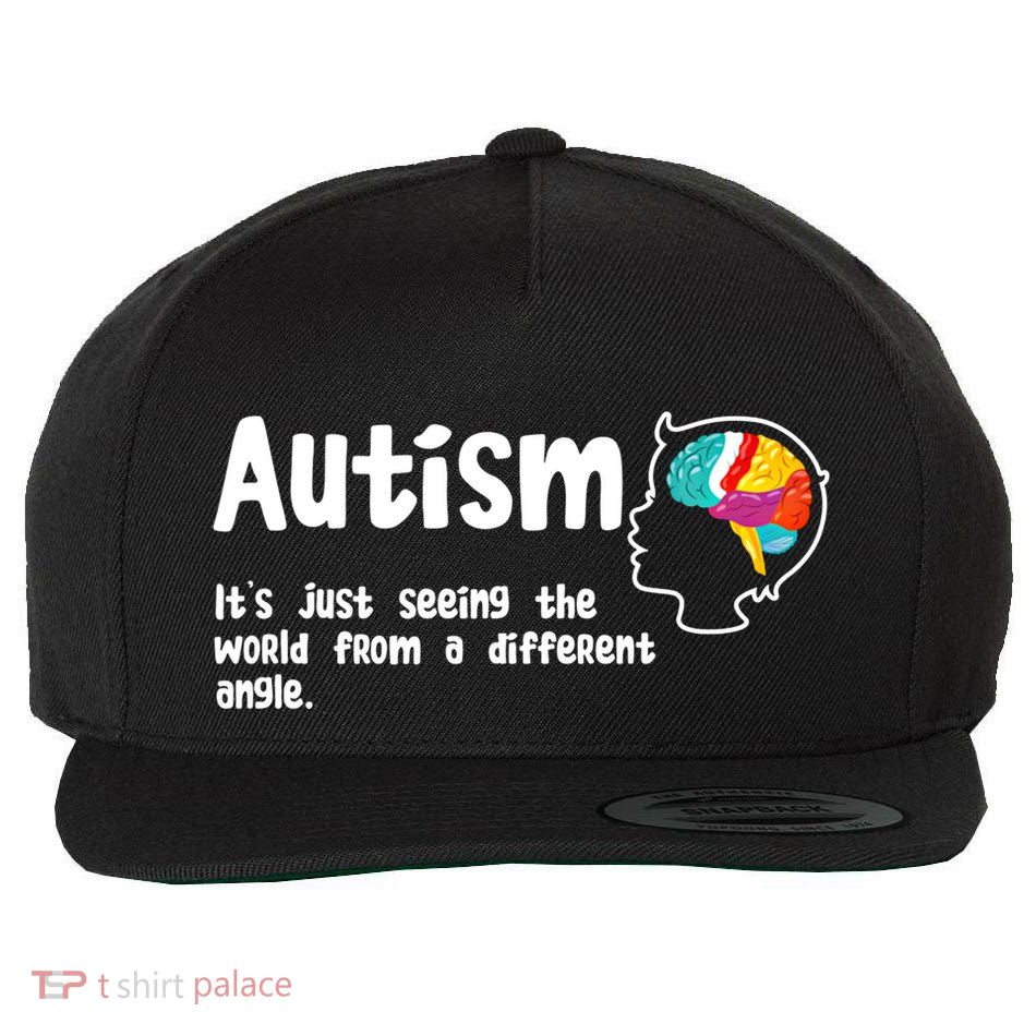 Autism Seeing World From Different Angle Autistic Awareness Gift Wool Snapback Cap