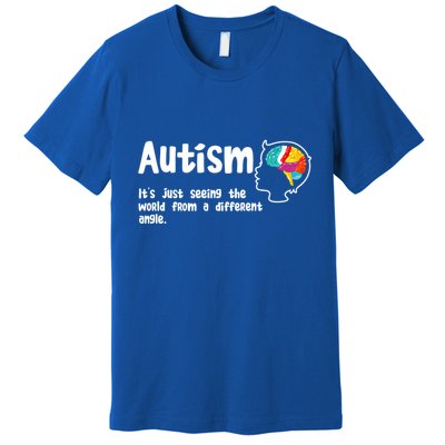 Autism Seeing World From Different Angle Autistic Awareness Gift Premium T-Shirt