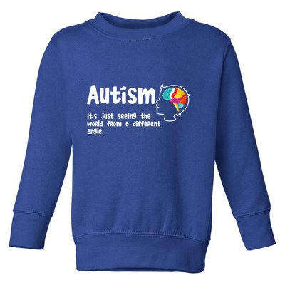 Autism Seeing World From Different Angle Autistic Awareness Gift Toddler Sweatshirt