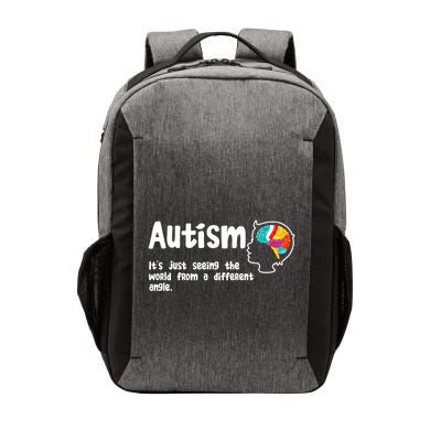 Autism Seeing World From Different Angle Autistic Awareness Gift Vector Backpack