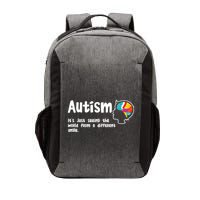 Autism Seeing World From Different Angle Autistic Awareness Gift Vector Backpack