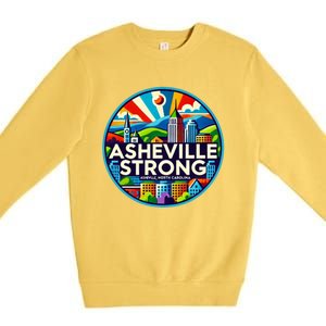 Asheville Strong Western Nc Helene Recovery Premium Crewneck Sweatshirt