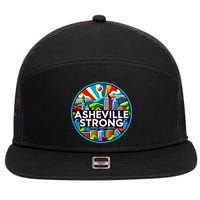 Asheville Strong Western Nc Helene Recovery 7 Panel Mesh Trucker Snapback Hat