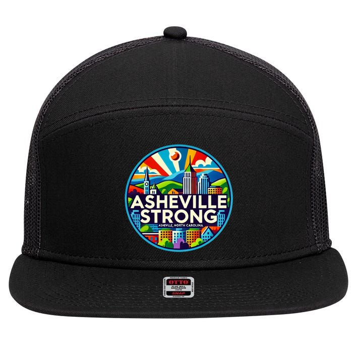 Asheville Strong Western Nc Helene Recovery 7 Panel Mesh Trucker Snapback Hat