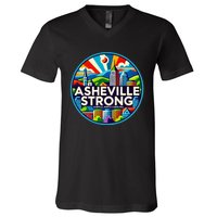 Asheville Strong Western Nc Helene Recovery V-Neck T-Shirt