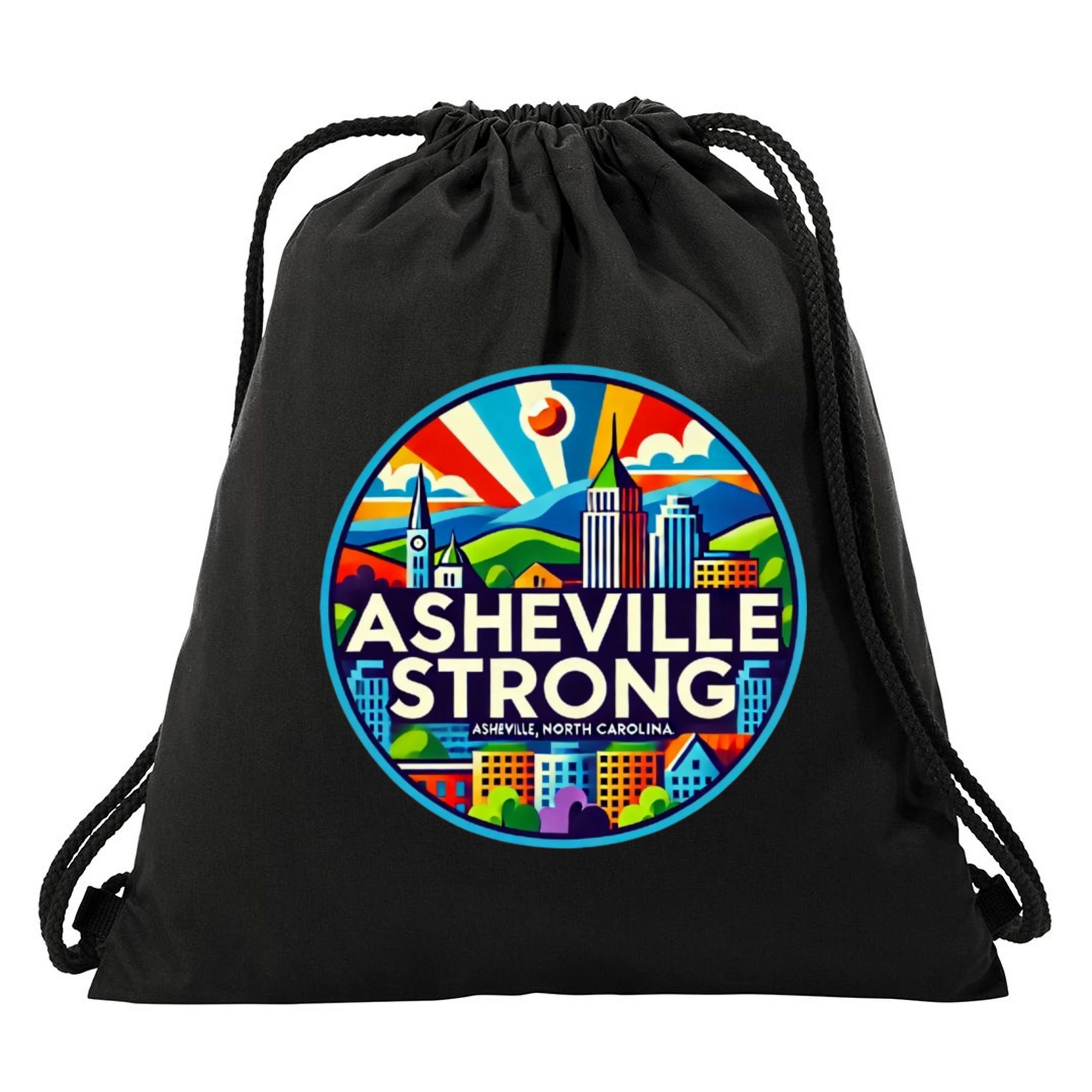 Asheville Strong Western Nc Helene Recovery Drawstring Bag