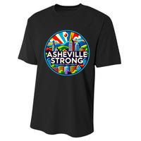 Asheville Strong Western Nc Helene Recovery Performance Sprint T-Shirt