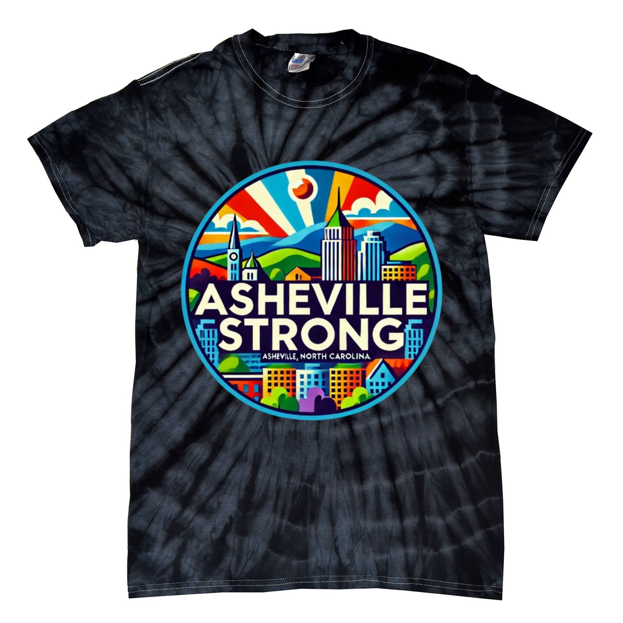 Asheville Strong Western Nc Helene Recovery Tie-Dye T-Shirt