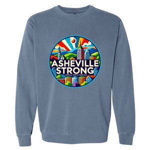 Asheville Strong Western Nc Helene Recovery Garment-Dyed Sweatshirt