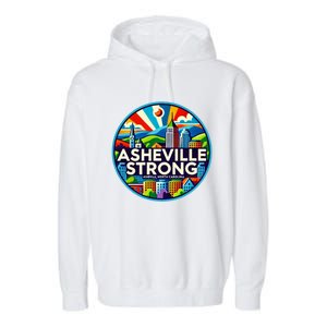 Asheville Strong Western Nc Helene Recovery Garment-Dyed Fleece Hoodie