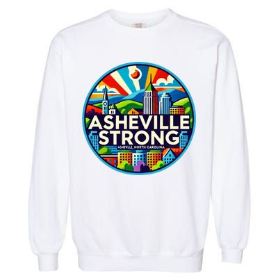 Asheville Strong Western Nc Helene Recovery Garment-Dyed Sweatshirt