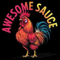 Awesome Sauce With Picture Of Rooster Vintage Funny Bucket Hat