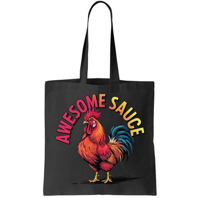Awesome Sauce With Picture Of Rooster Vintage Funny Bag