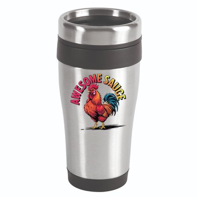 Awesome Sauce With Picture Of Rooster Vintage Funny 16oz Travel Tumbler